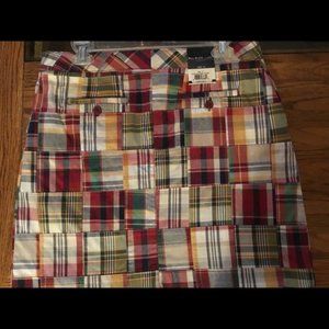 Vintage Bill Blass Madras Print Skirt